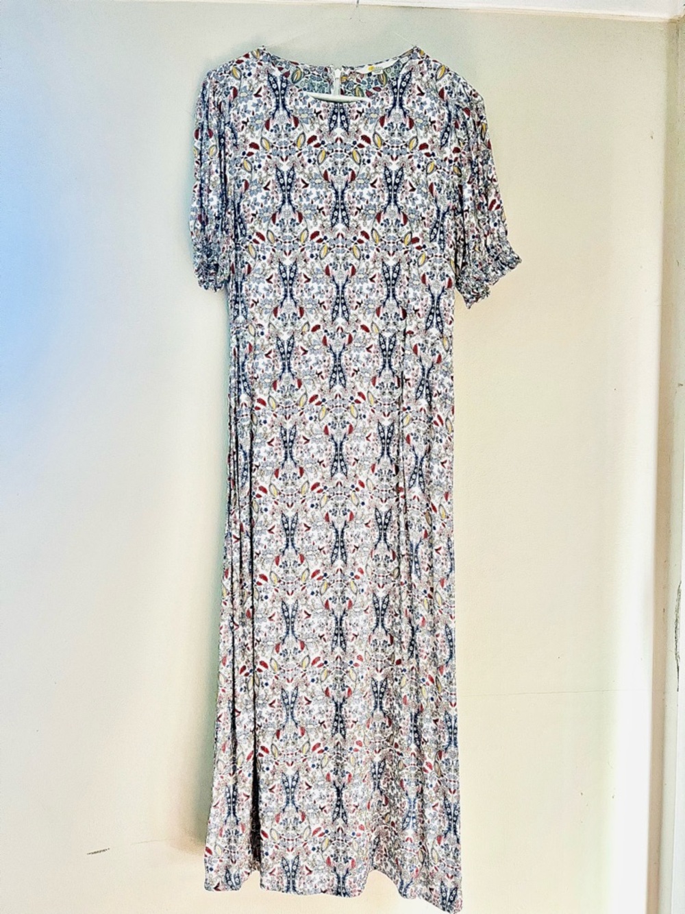 Floral dress by Boden Cream Floral Print Top with Navy, Red and Mustard Accents